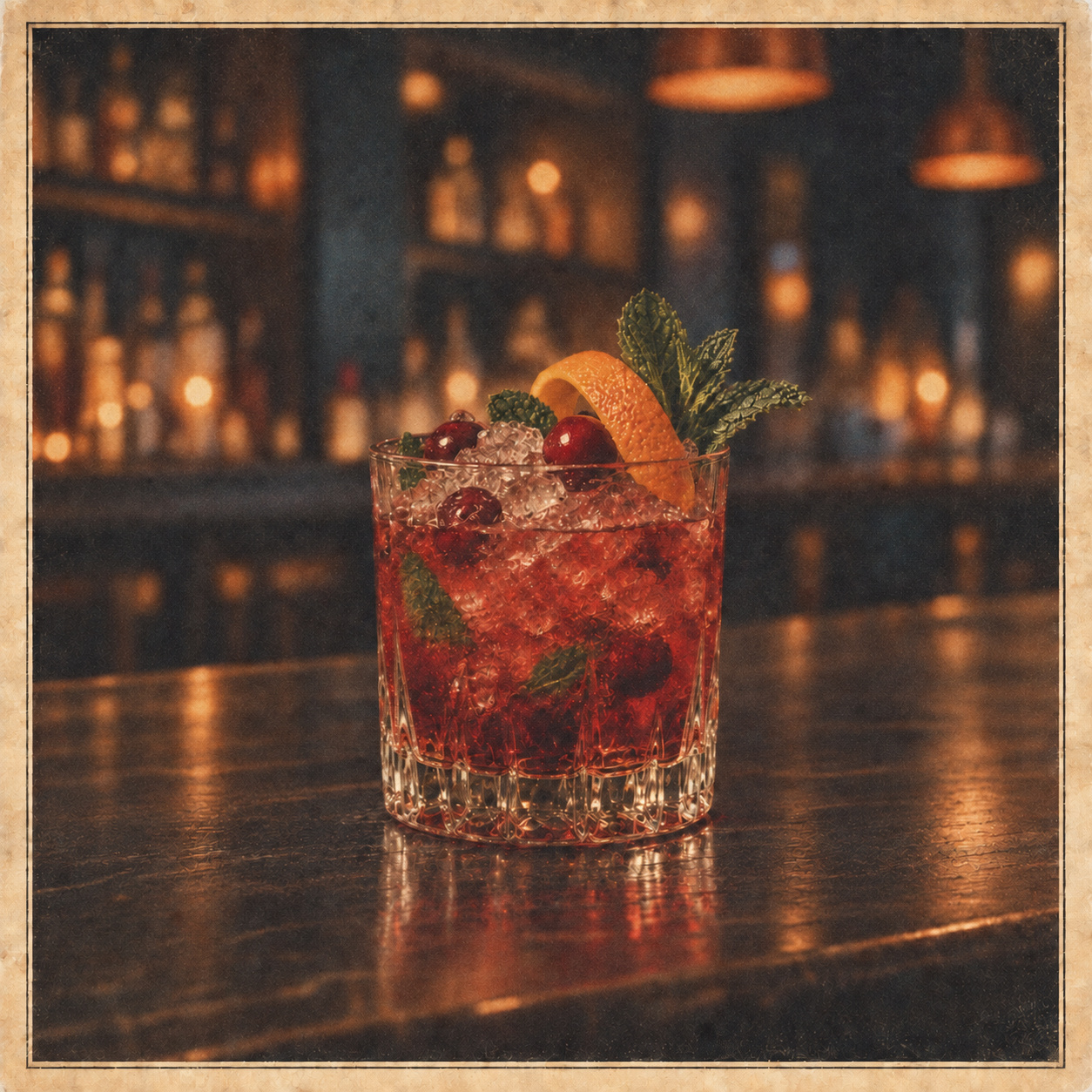 Cranberry Whisky Smash