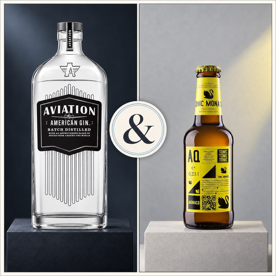 Aviation Gin & Aqua Monaco Tonic Water (4/5)