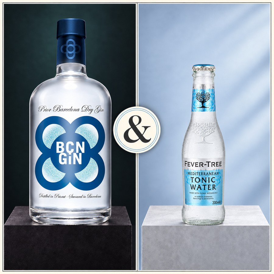 BCN Prior Barcelona Dry Gin & Fever-Tree Mediterranean Tonic Water (5/5)