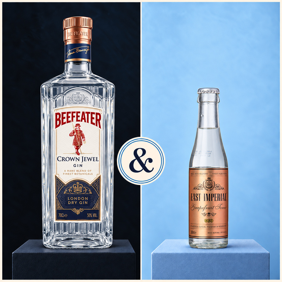Beefeater Crown Jewel Gin & East Imperial Grapefruit Tonic Water (4/5)