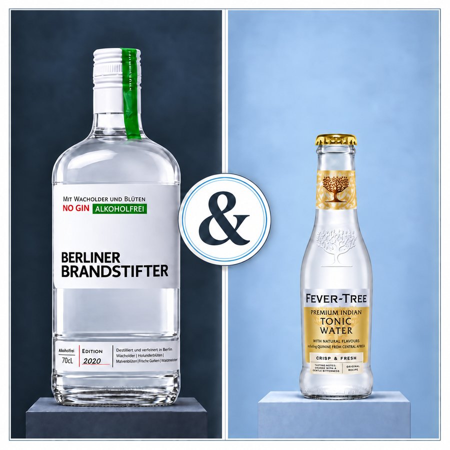 Berliner Brandstifter No Gin Alkoholfrei & Fever Tree Premium Indian Tonic Water (4/5)