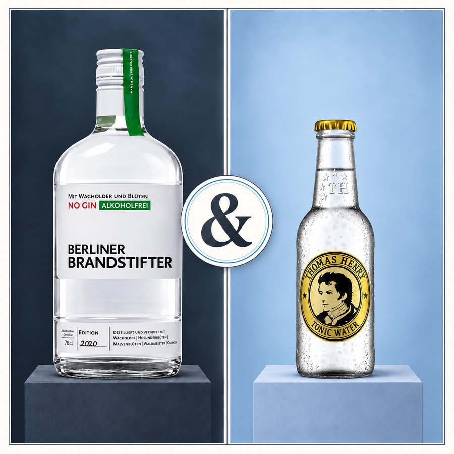 Berliner Brandstifter No Gin Alkoholfrei & Thomas Henry Tonic Water (4/5)