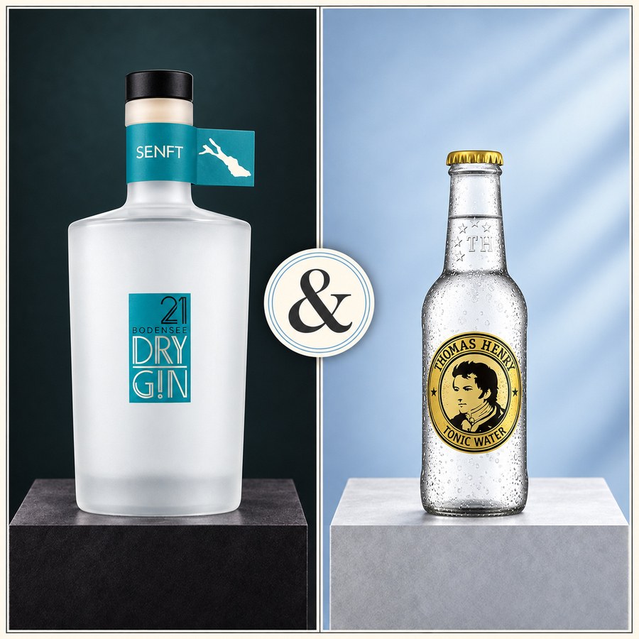 Bodensee Dry Gin & Thomas Henry Tonic Water (4/5)
