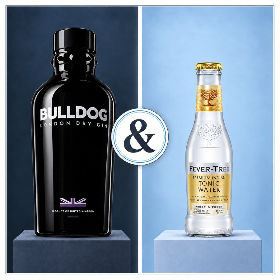 Bulldog London Dry Gin & Fever-Tree Premium Indian Tonic Water (5/5)