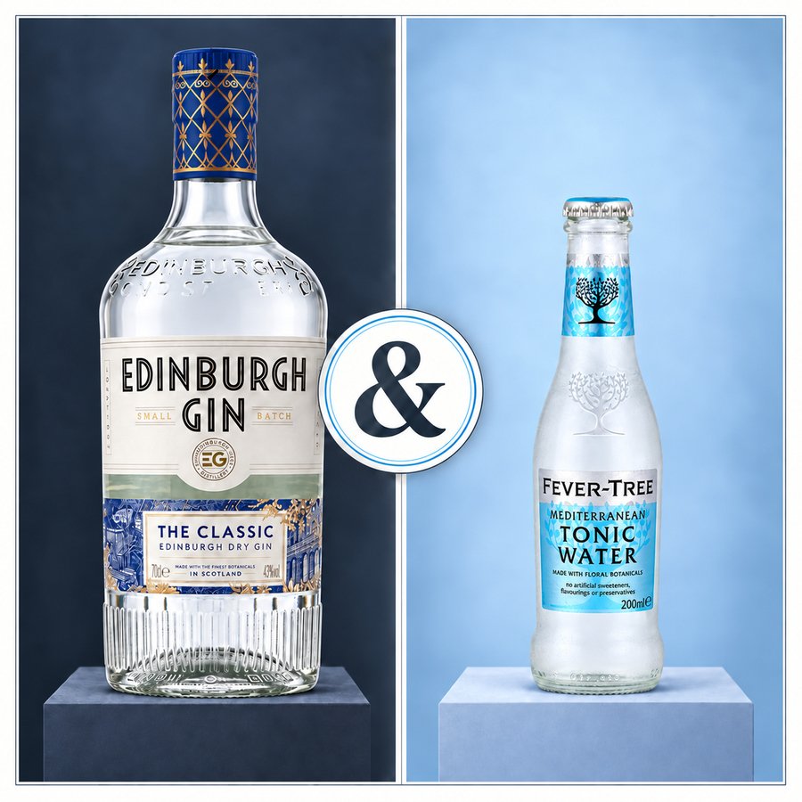 Edinburgh Gin & Fever-Tree Mediterranean Tonic Water (4/5)