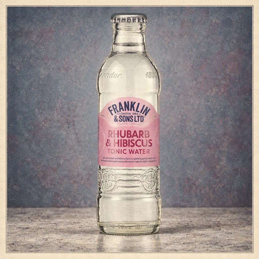 Franklin & Sons Rhubarb Tonic Water with Hibiscus
