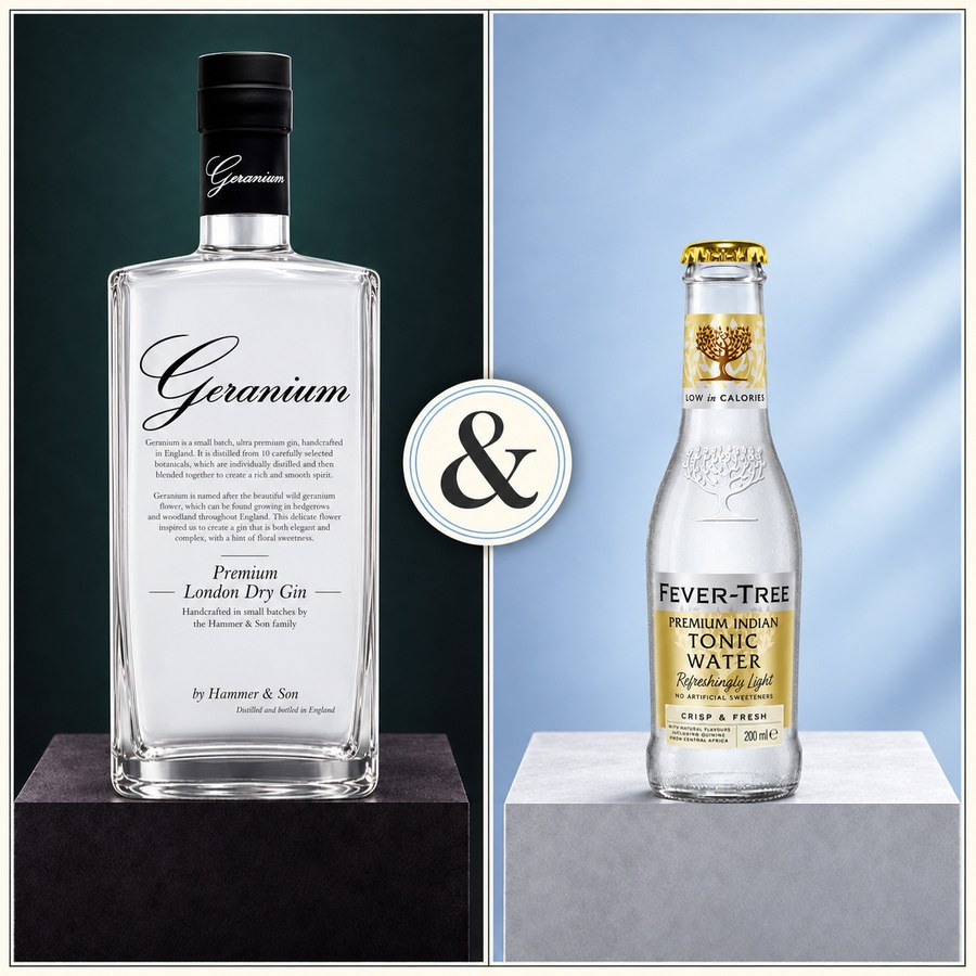 Geranium Gin & Fever Tree Premium Indian Tonic Water (5/5)