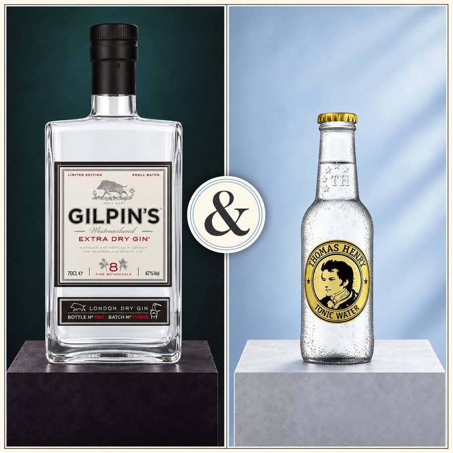 Gilpin's Westmorland Extra Dry Gin & Thomas Henry Tonic Water (4/5)