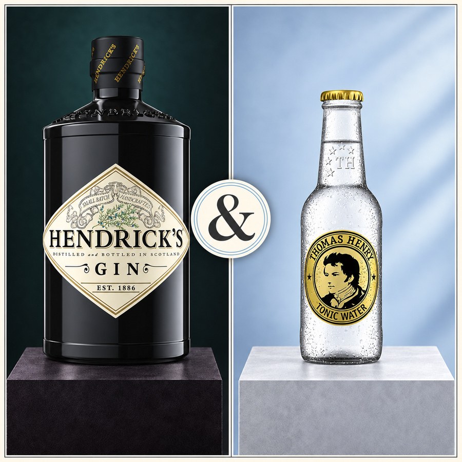 Hendrick's Gin & Thomas Henry Tonic Water (3/5)