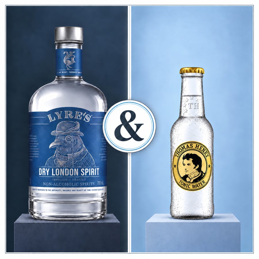Lyre's Dry London Spirit & Thomas Henry Tonic Water (4/5)