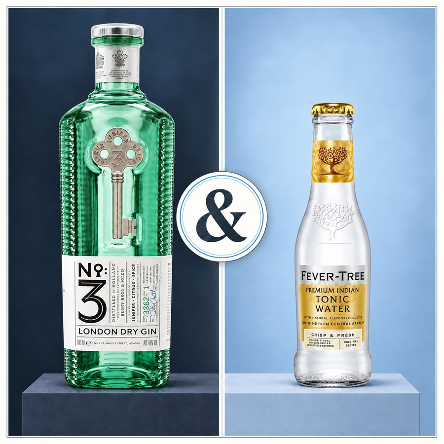 No. 3 London Dry Gin & Fever-Tree Premium Indian Tonic Water (5/5)