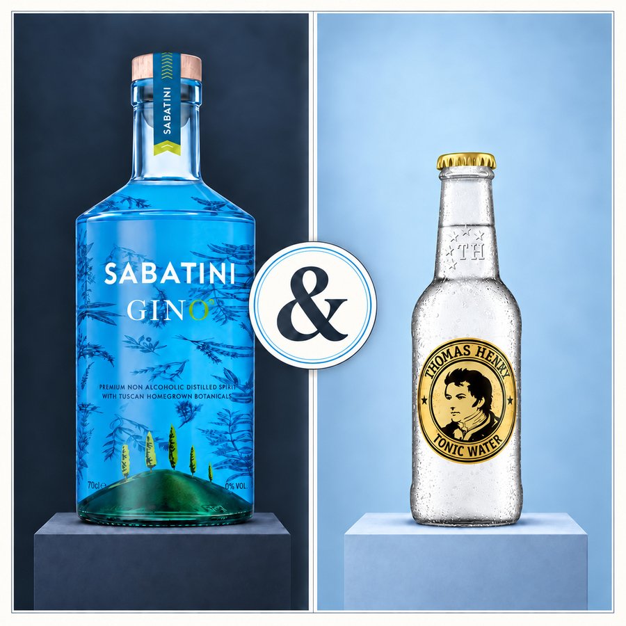 Sabatini GinO° & Thomas Henry Tonic Water (4/5)