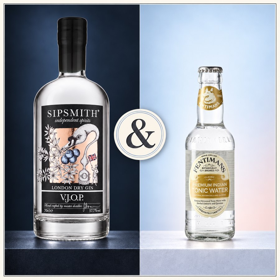 Sipsmith V.J.O.P. Navy Strength Gin & Fentimans Tonic Water (4/5)