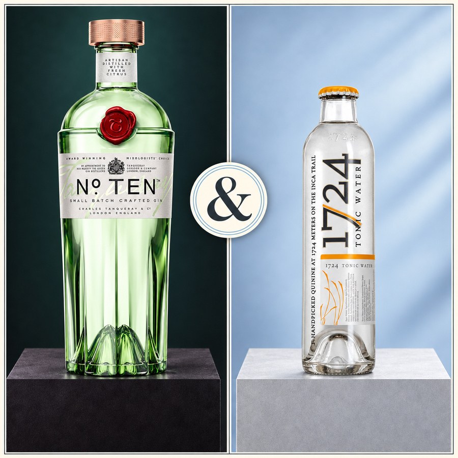 Tanqueray No. Ten Gin & 1724 Tonic Water (4/5)