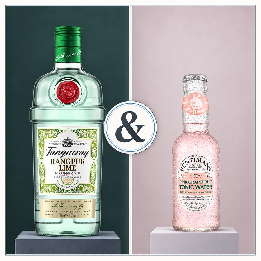 Tanqueray Rangpur Gin & Fentimans Pink Grapefruit Tonic Water (4/5)